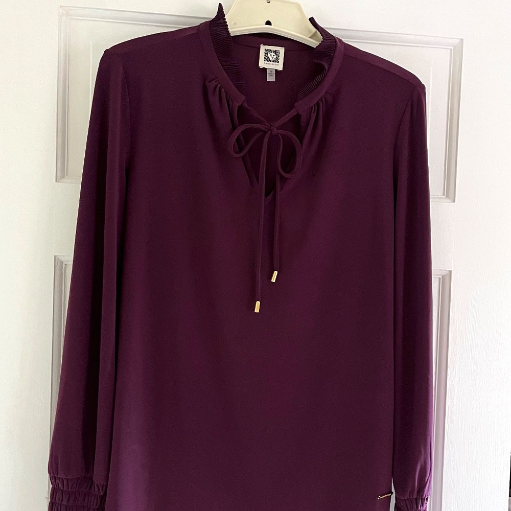 Anne Klein Plum Blouse / Med.